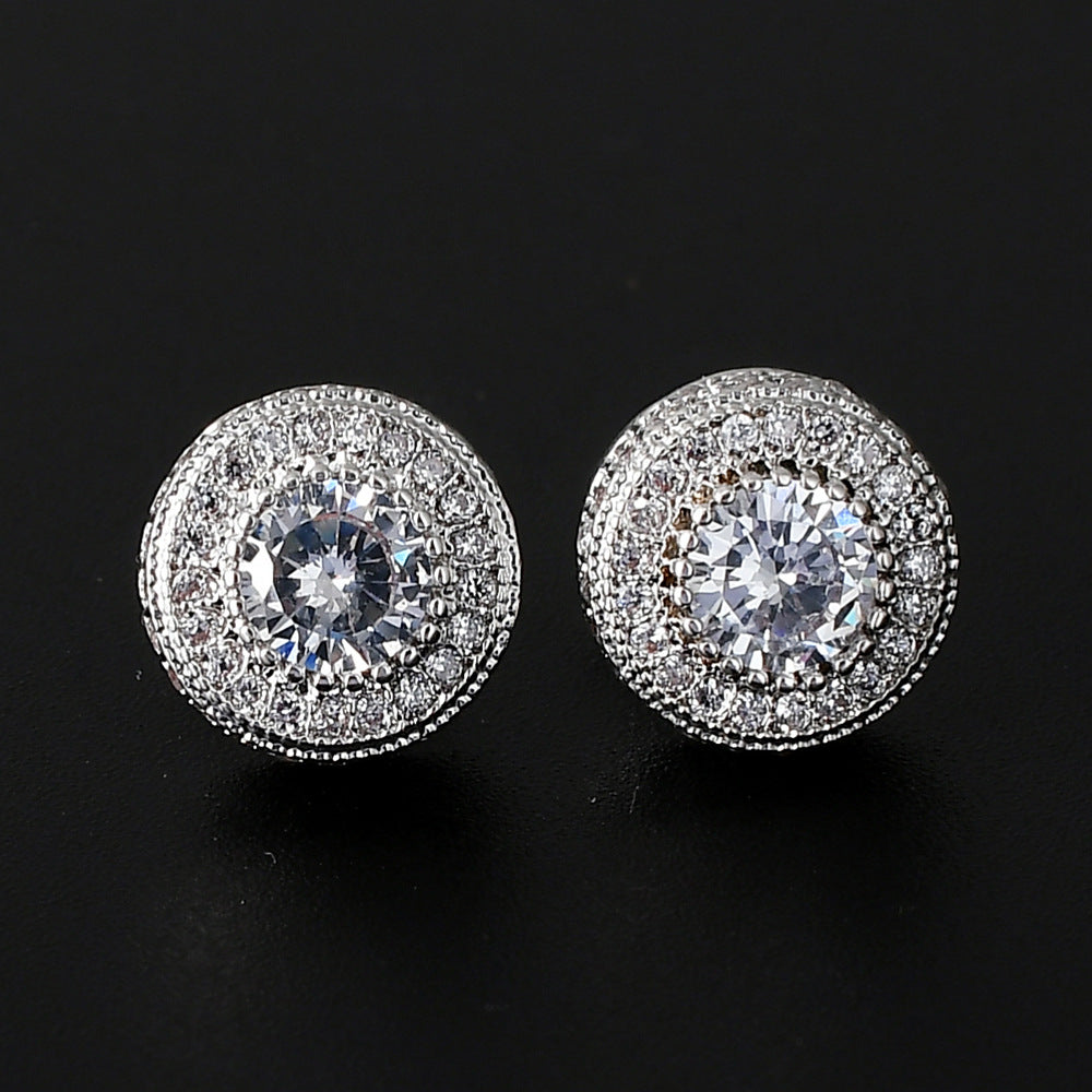 10mm Premium Silver Halo Earrings