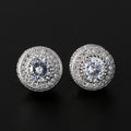 10mm Premium Silver Halo Earrings
